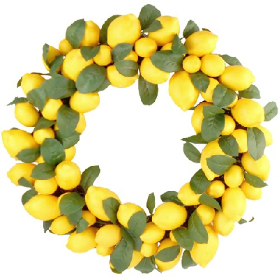 22-In. Artificial Lemon and Leaves Wreath